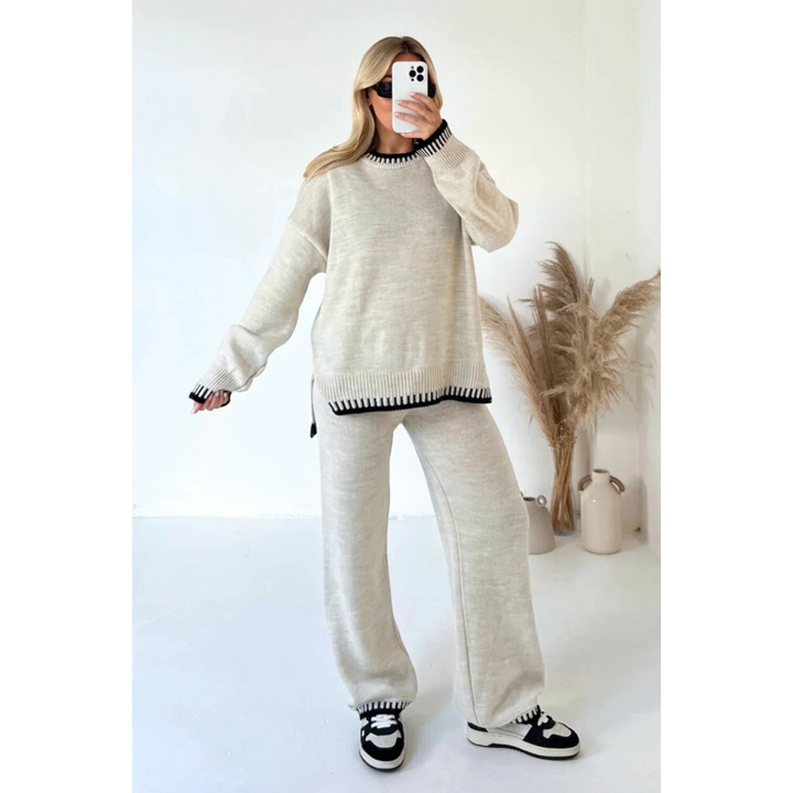 Elegant Two-Piece Knit Set – Sophisticated & Stylish Wardrobe Essential