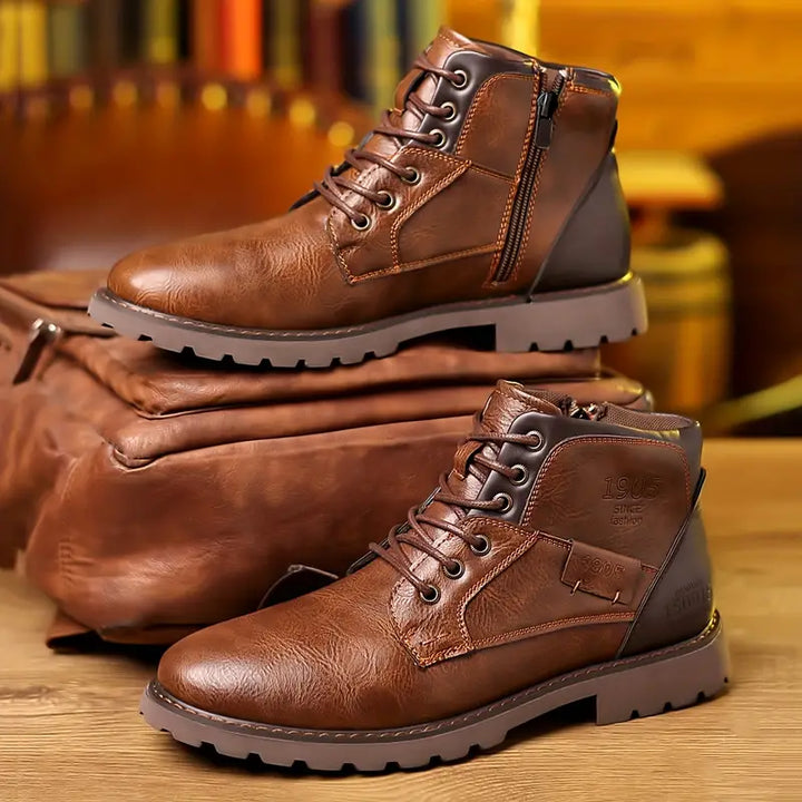 Zippered Leather Boots – Trendy & Modern Footwear for Any Occasion