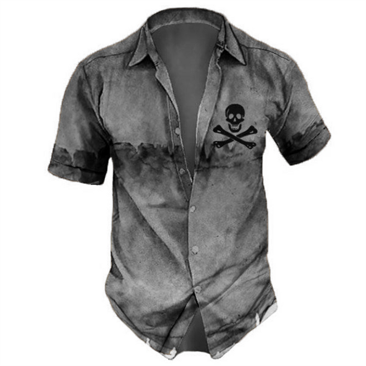 Hawaiian Skull T-Shirt – Trendy Graphic Tee with Tropical Vibes