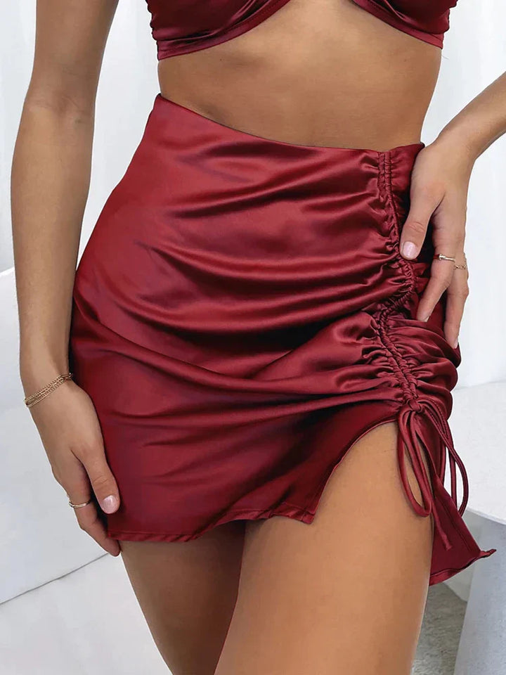 Satin Mini Skirt – Trendy & Chic Evening Wear