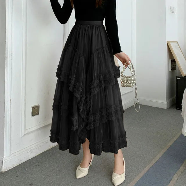 Long Pleated Carnival Skirt – Trendy & Flowing for Vibrant Celebrations
