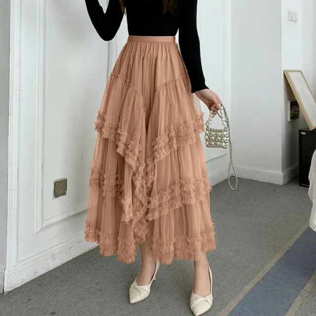 Long Pleated Carnival Skirt – Trendy & Flowing for Vibrant Celebrations