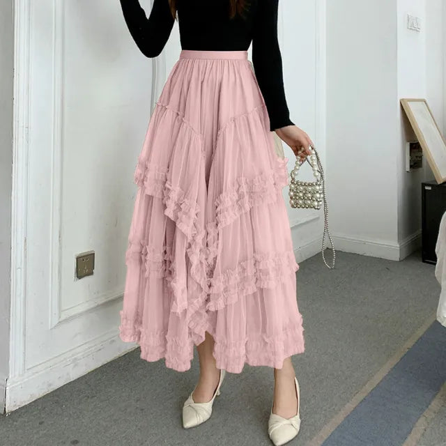Long Pleated Carnival Skirt – Trendy & Flowing for Vibrant Celebrations