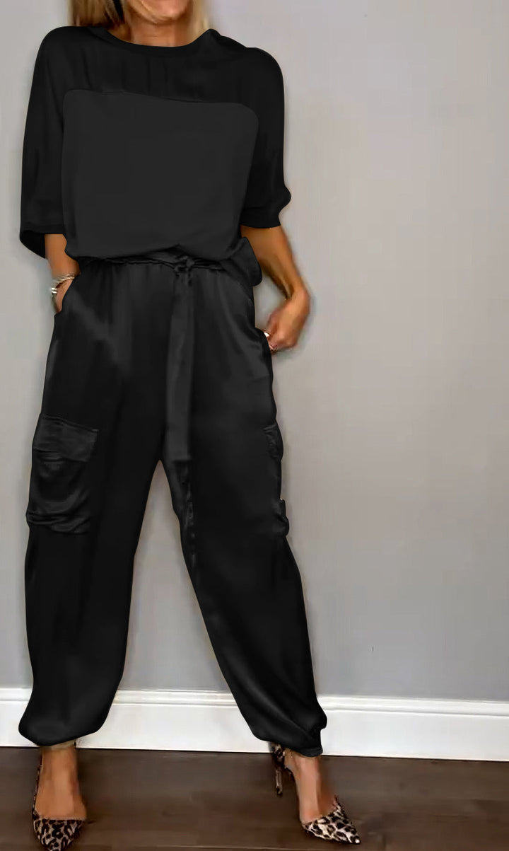 Stylish Women's Long Sleeve Top & Pants Set – Chic & Versatile Outfit