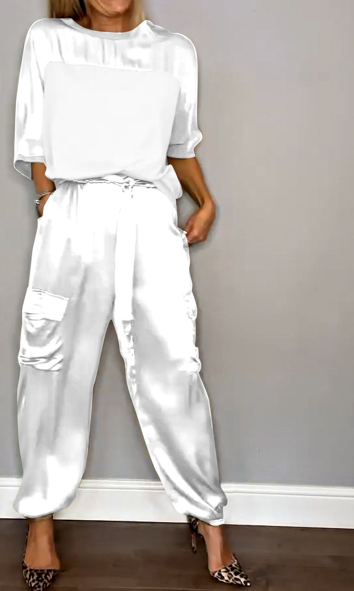 Stylish Women's Long Sleeve Top & Pants Set – Chic & Versatile Outfit