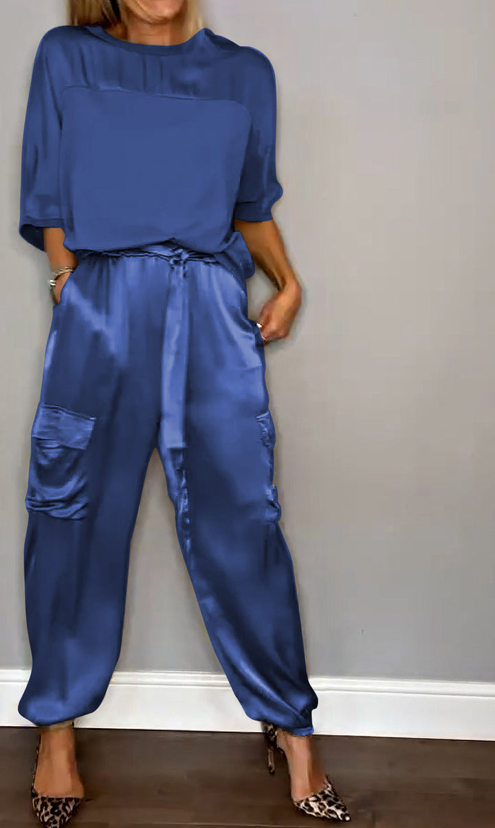 Stylish Women's Long Sleeve Top & Pants Set – Chic & Versatile Outfit