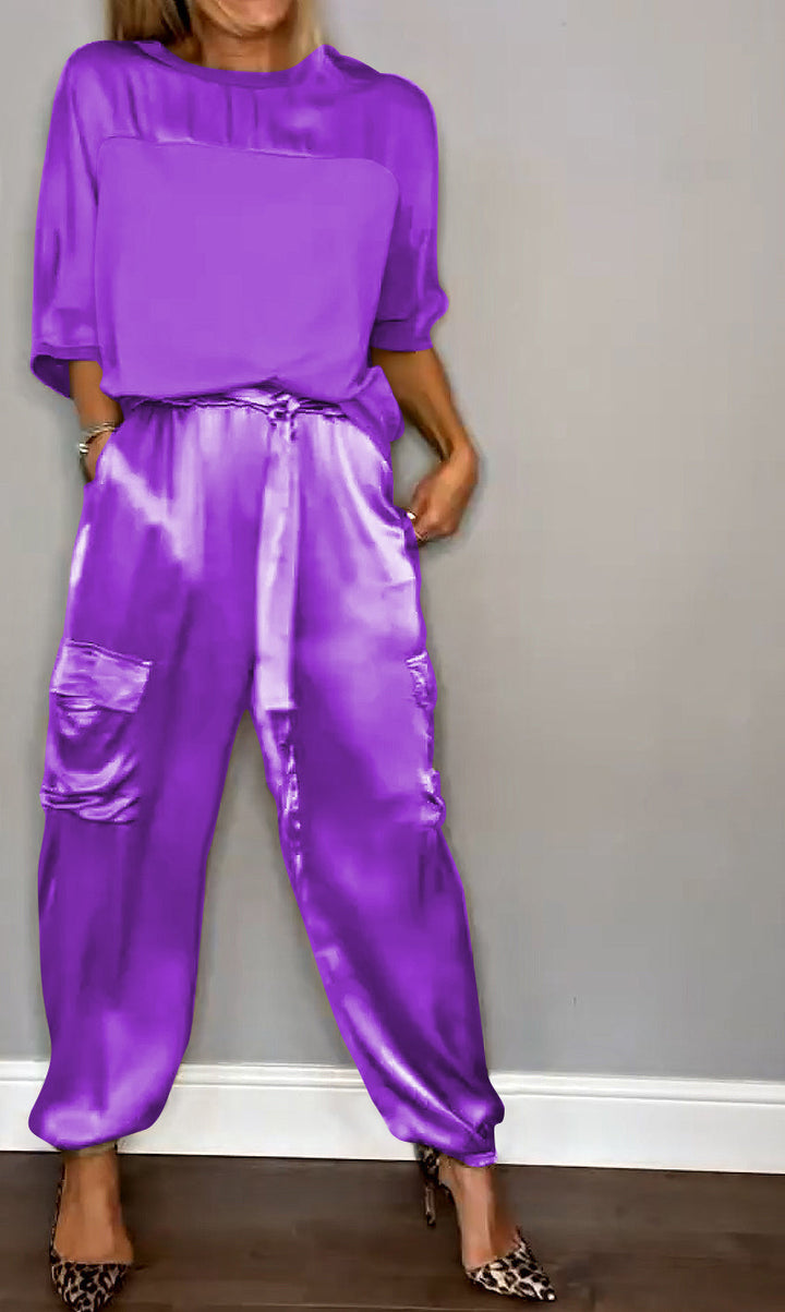 Stylish Women's Long Sleeve Top & Pants Set – Chic & Versatile Outfit