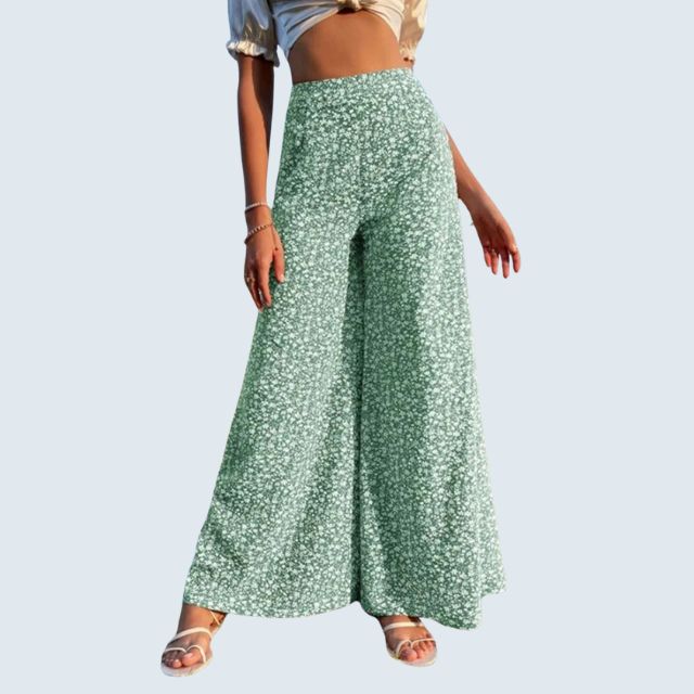 Floral Print Wide Skirt – Trendy, Bohemian Style for Effortless Chic
