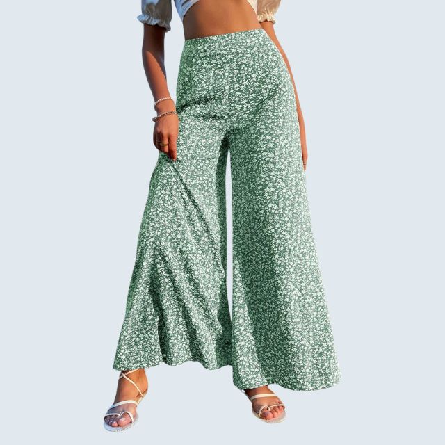 Floral Print Wide Skirt – Trendy, Bohemian Style for Effortless Chic