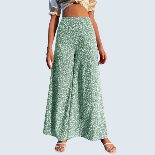 Floral Print Wide Skirt – Trendy, Bohemian Style for Effortless Chic