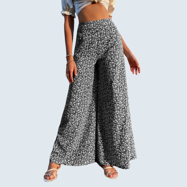 Floral Print Wide Skirt – Trendy, Bohemian Style for Effortless Chic