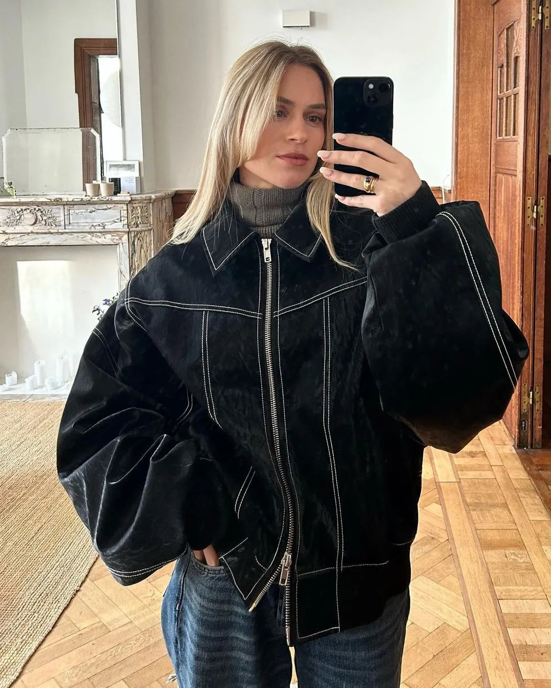 Oversized Leather Jacket – Trendy & Chic Outerwear for Every Occasion