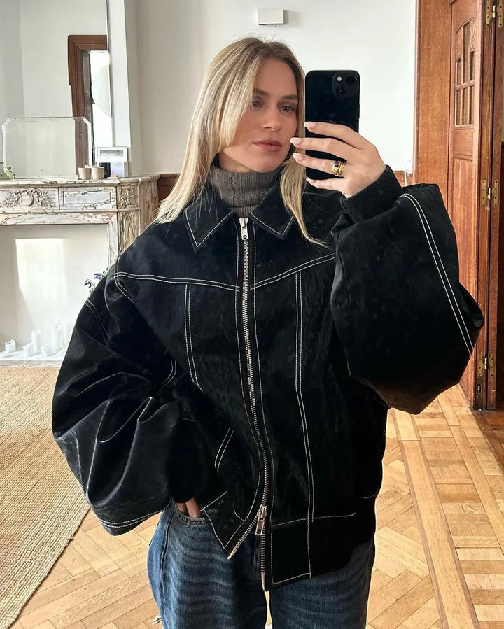 Oversized Leather Jacket – Trendy & Chic Outerwear for Every Occasion