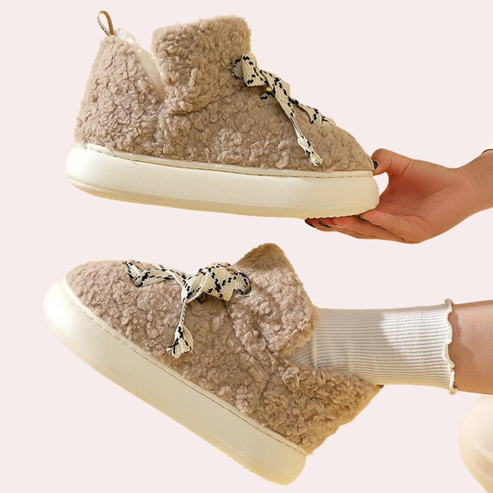 Luxurious & Warm Plush Winter Shoes – Elegant & Cozy Footwear for Chic Ladies
