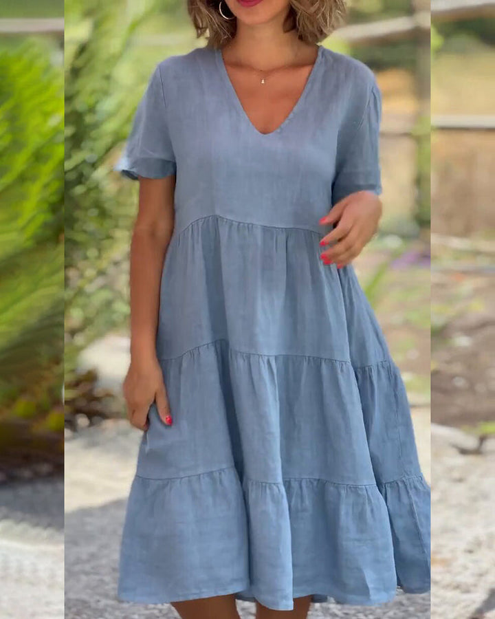 Elegant Cotton Summer Dress – Sophisticated & Timeless Style