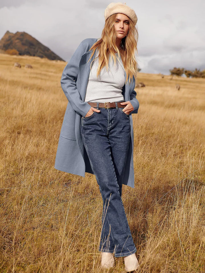 Elegant Lapel Coatigan – Sophisticated Layering Piece for Chic Styles