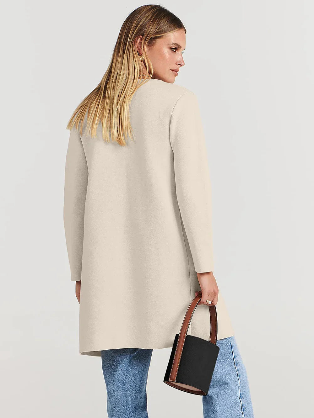 Elegant Lapel Coatigan – Sophisticated Layering Piece for Chic Styles