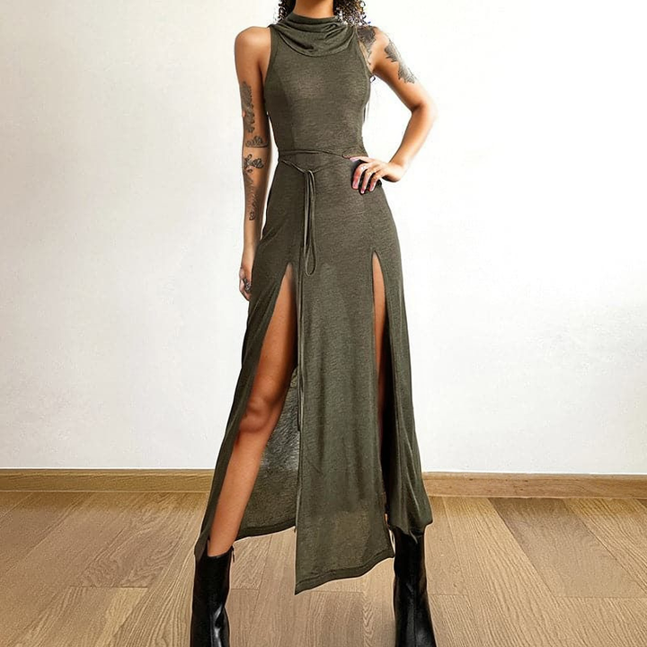 Sleeveless Maxi Dress – Trendy & Comfortable Hoodie Style