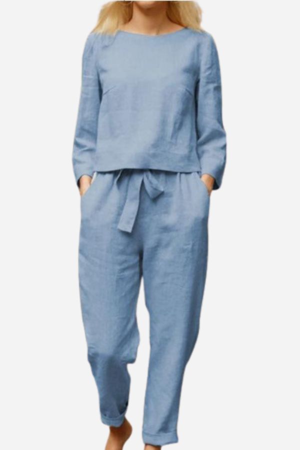 Linen Two-Piece Set – Chic & Trendy Summer Outfit