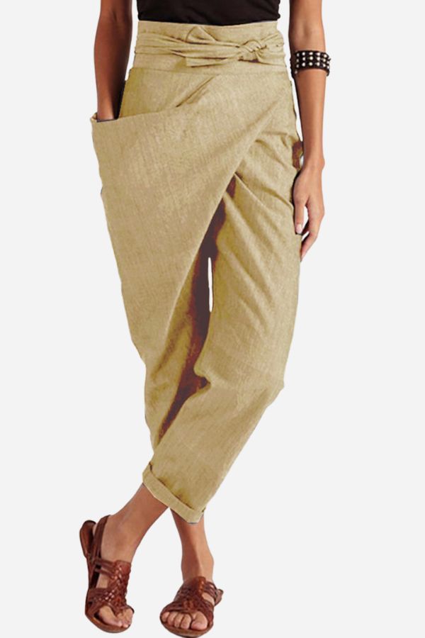High-Waist Wrapped Comfy Pants – Trendy & Relaxed Style for Everyday Wear