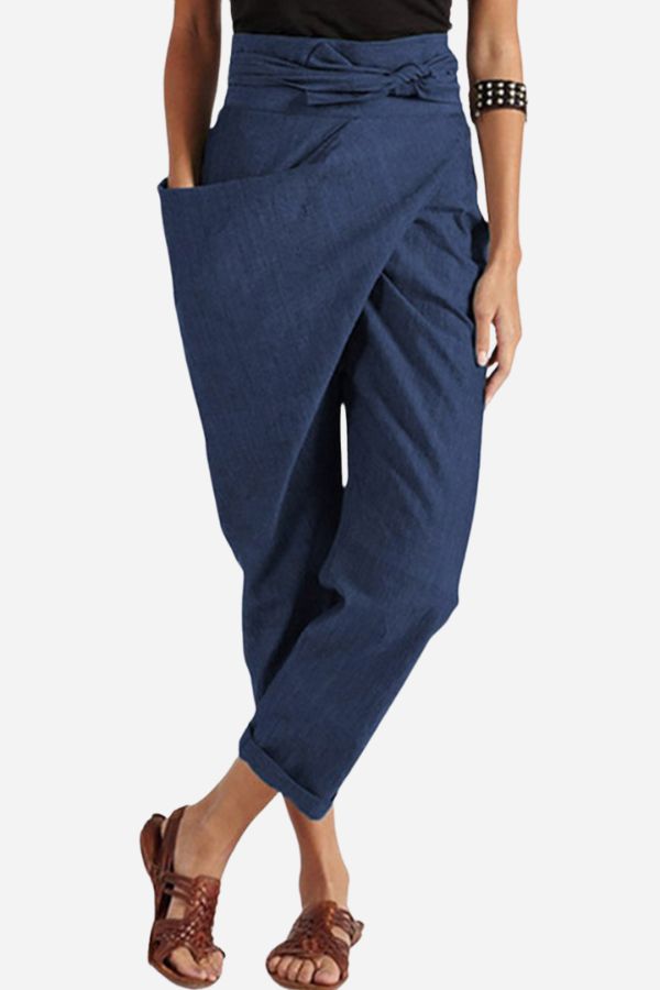 High-Waist Wrapped Comfy Pants – Trendy & Relaxed Style for Everyday Wear