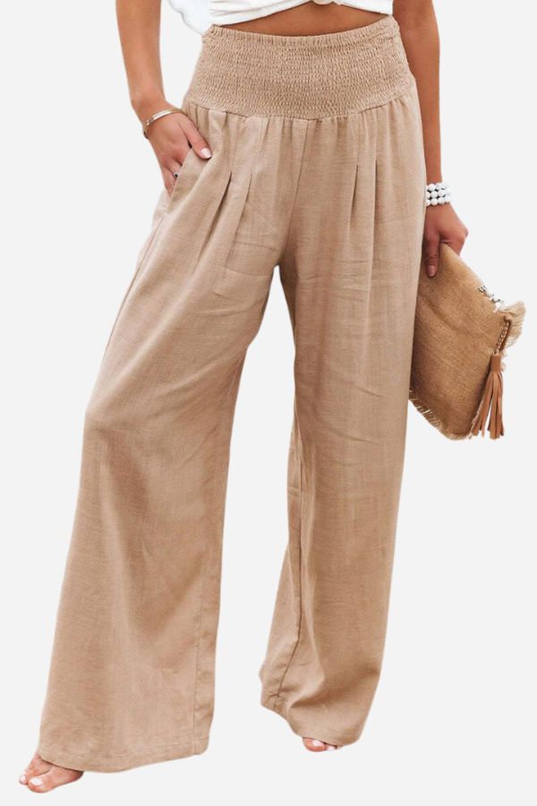 High-Waist Cotton Palazzo Trousers – Chic & Comfortable Fashion Essentials