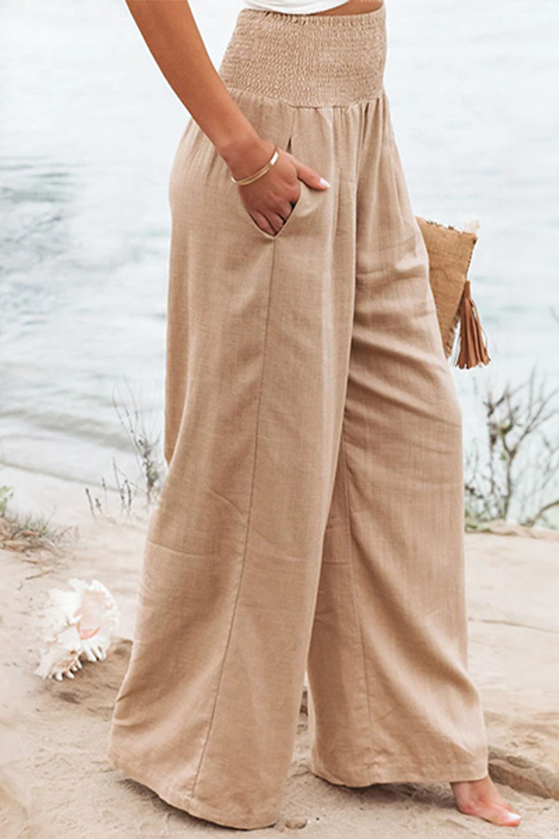 High-Waist Cotton Palazzo Trousers – Chic & Comfortable Fashion Essentials