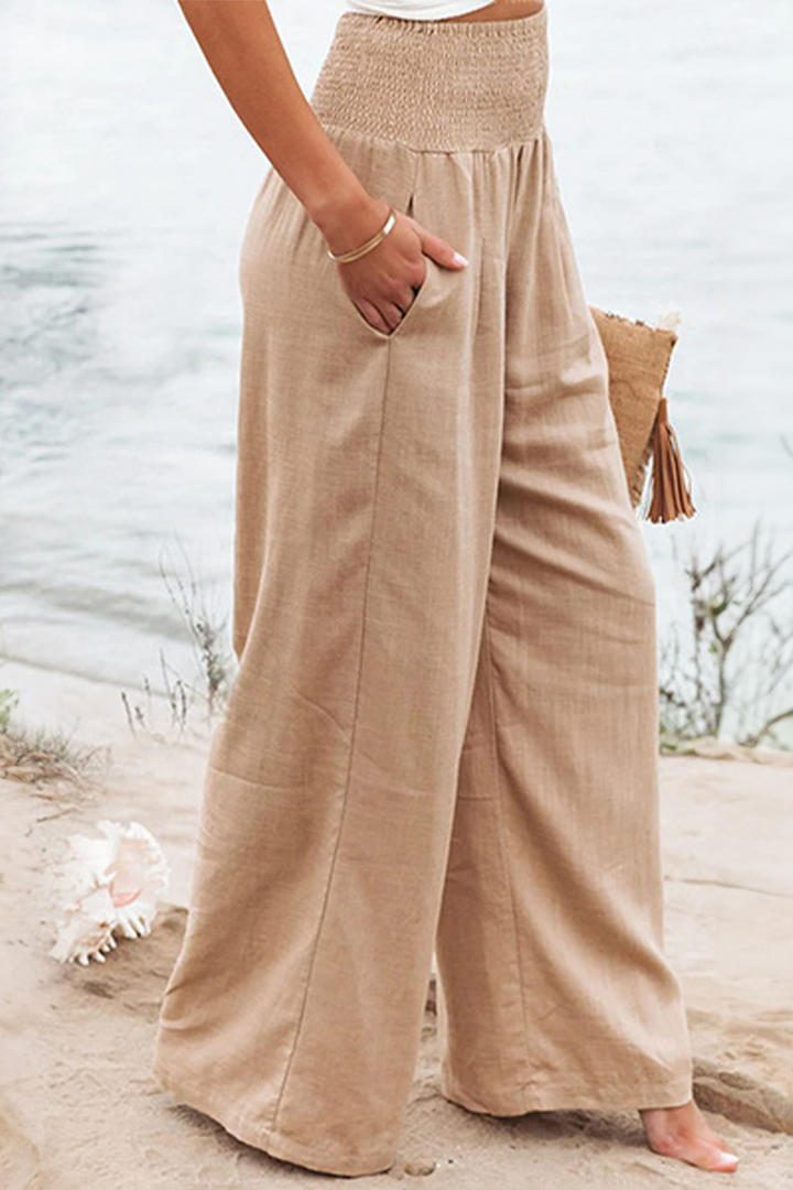 High-Waist Cotton Palazzo Trousers – Chic & Comfortable Fashion Essentials