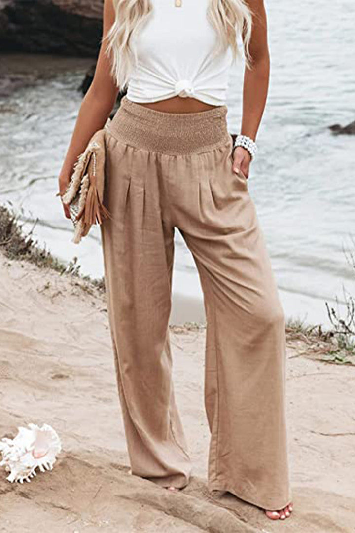 High-Waist Cotton Palazzo Trousers – Chic & Comfortable Fashion Essentials