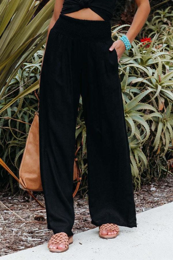 High-Waist Cotton Palazzo Trousers – Chic & Comfortable Fashion Essentials