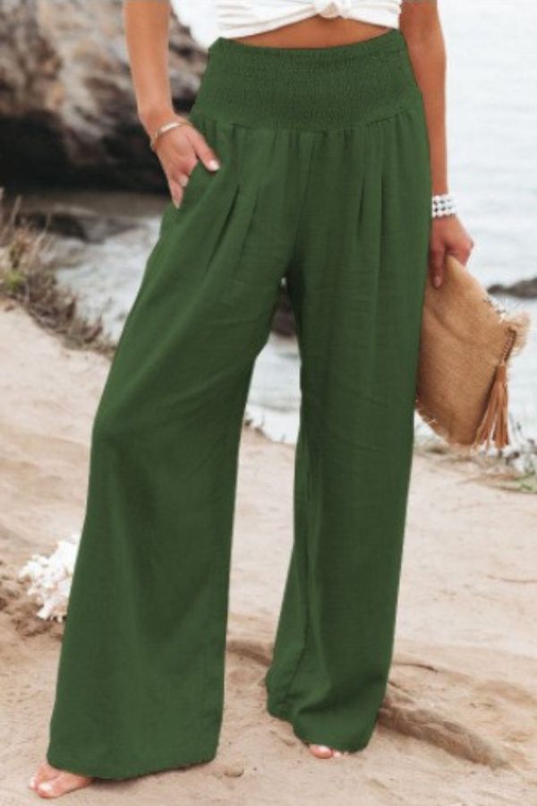 High-Waist Cotton Palazzo Trousers – Chic & Comfortable Fashion Essentials