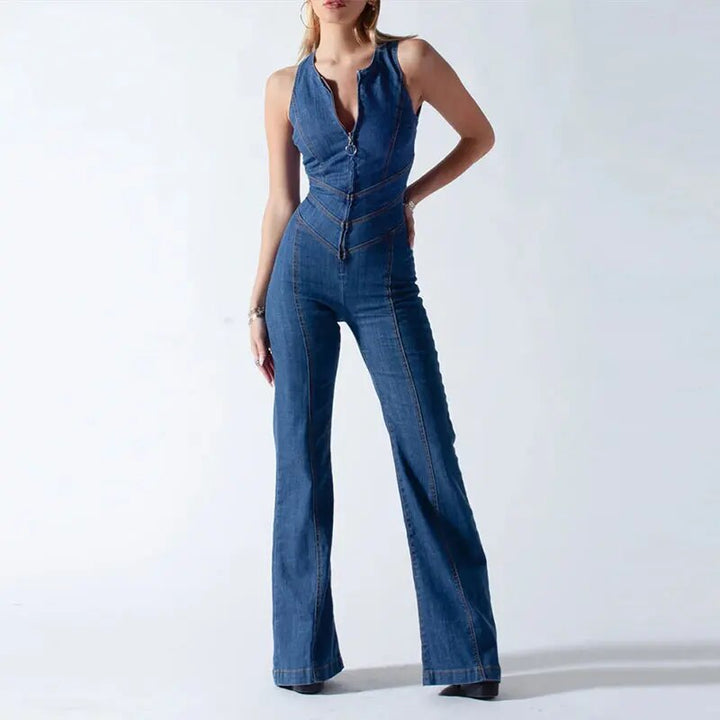 Retro Denim Jumpsuit – Trendy & Versatile Wardrobe Essential