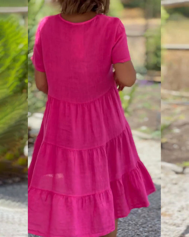 Elegant Cotton Summer Dress – Sophisticated & Timeless Style