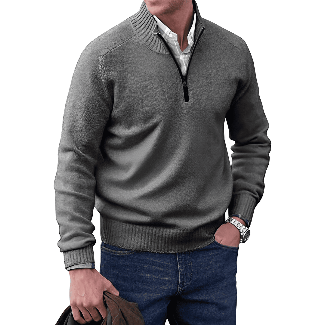 Polished Zip-Up Sweater – Elegant & Sophisticated Wardrobe Essential