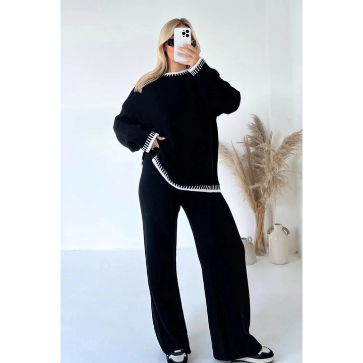 Elegant Two-Piece Knit Set – Sophisticated & Stylish Wardrobe Essential