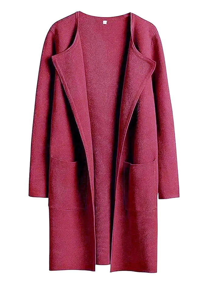 Elegant Lapel Coatigan – Sophisticated Layering Piece for Chic Styles