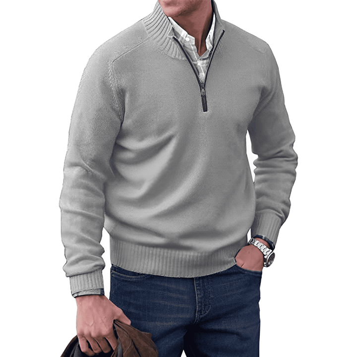 Polished Zip-Up Sweater – Elegant & Sophisticated Wardrobe Essential