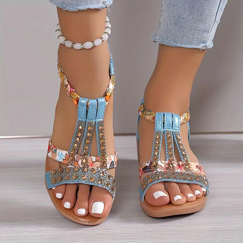 Elegant Women's Sandals with Sparkling Rhinestone Design – Chic & Sophisticated Footwear