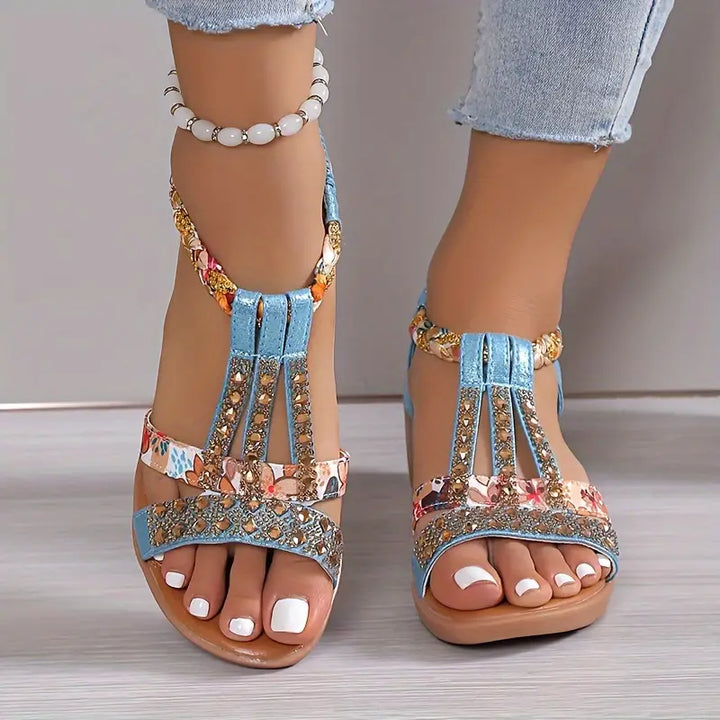 Elegant Women's Sandals with Sparkling Rhinestone Design – Chic & Sophisticated Footwear