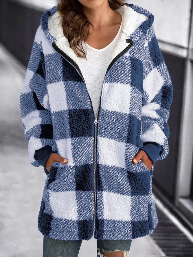 Checkered Oversized Jacket – Trendy & Chic Layering Piece