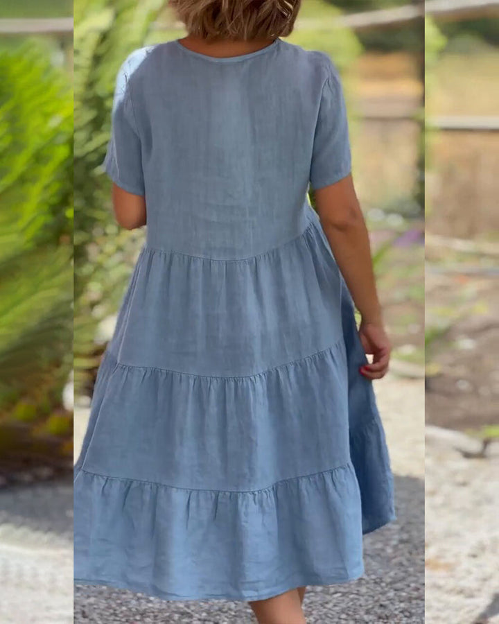 Elegant Cotton Summer Dress – Sophisticated & Timeless Style