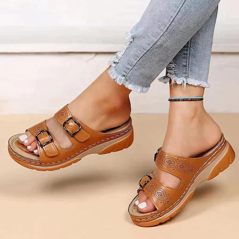 Elegant Pearl Orthopaedic Sandals – Chic & Comfortable Footwear for All-Day Wear