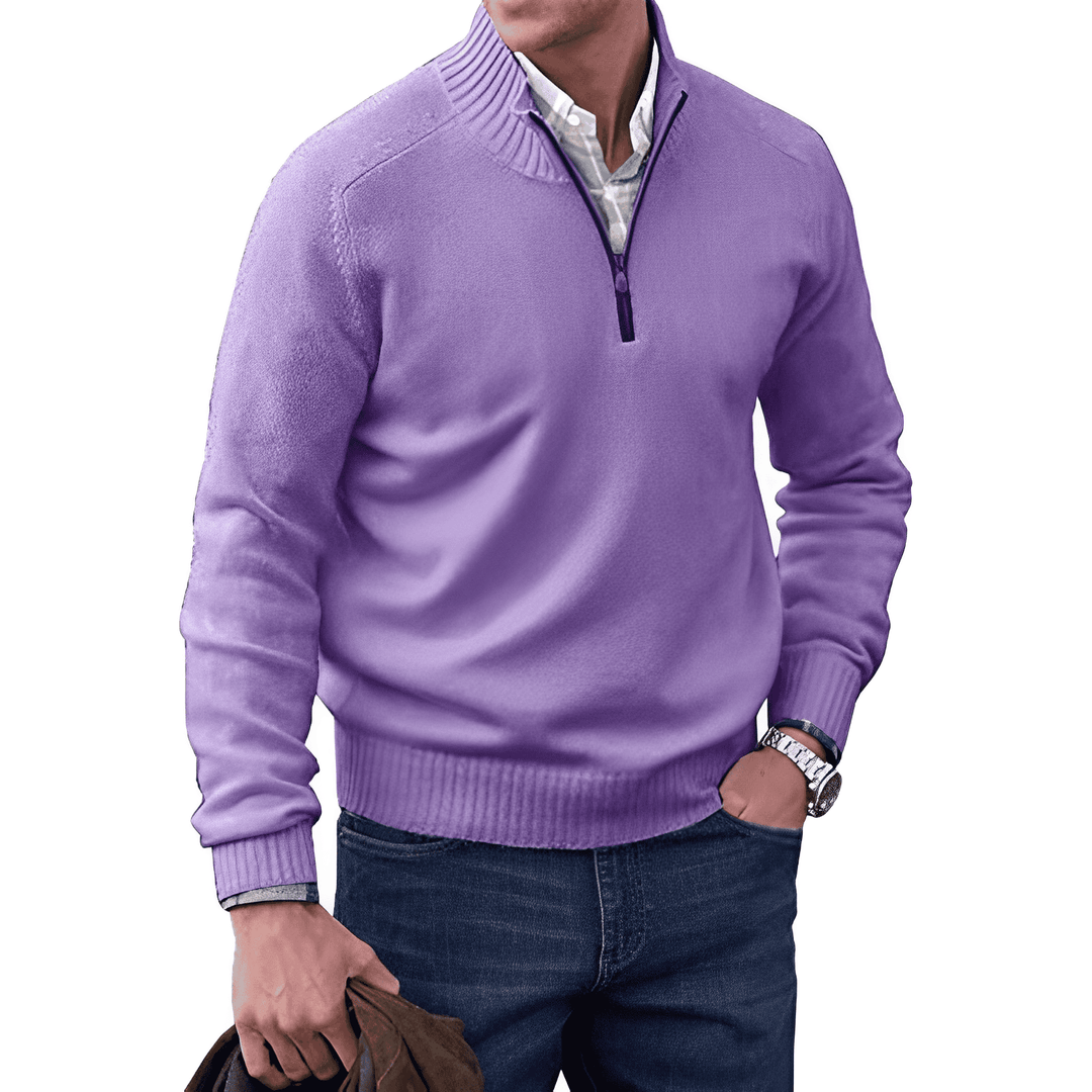 Polished Zip-Up Sweater – Elegant & Sophisticated Wardrobe Essential