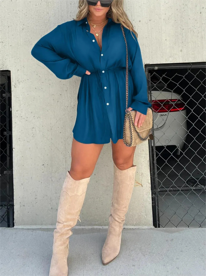 Satin Pajama Dress – Chic & Comfortable Sleepwear