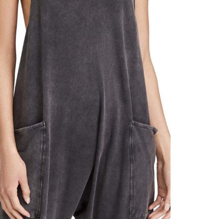 V-Neck Sling Pocket Jumpsuit – Trendy & Chic Everyday Wear