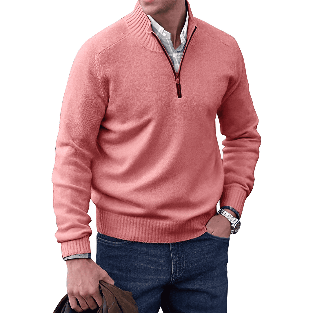 Polished Zip-Up Sweater – Elegant & Sophisticated Wardrobe Essential