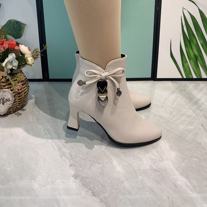 Suede Ankle Boots with Bow – Chic & Trendy Fashion Footwear