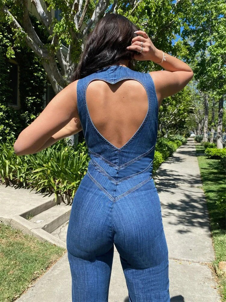 Retro Denim Jumpsuit – Trendy & Versatile Wardrobe Essential