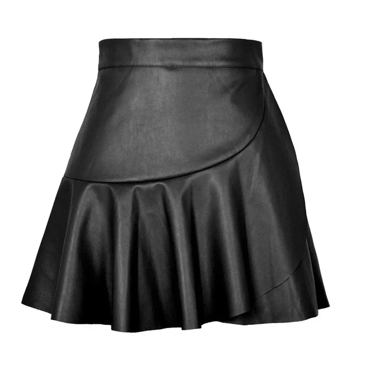 Pleated Imitation Leather Skirt – Trendy & Chic Fashion Staple
