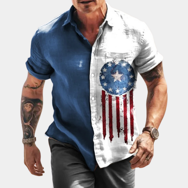 Stylish Casual Men's Half-Sleeve Shirt – Trendy & Comfortable Everyday Wear